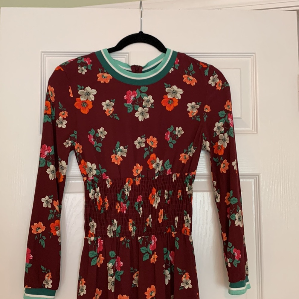 Maje Roskea Floral Smocked Mini Dress - Picture 3 of 14